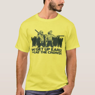 群集を打つために私達が早く起きる警察 Tシャツ