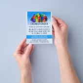 群集デザイン、クラウドファンダー、クラウドファンディング チラシ (手)