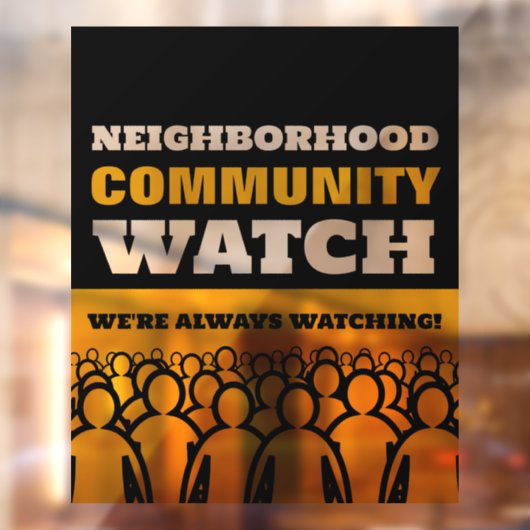 群集デザイン、Neighborhood Watch Community 警告's ウィンドウサイン (シート2)