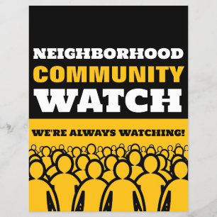 群集デザイン、Neighborhood Watch Community 警告's チラシ