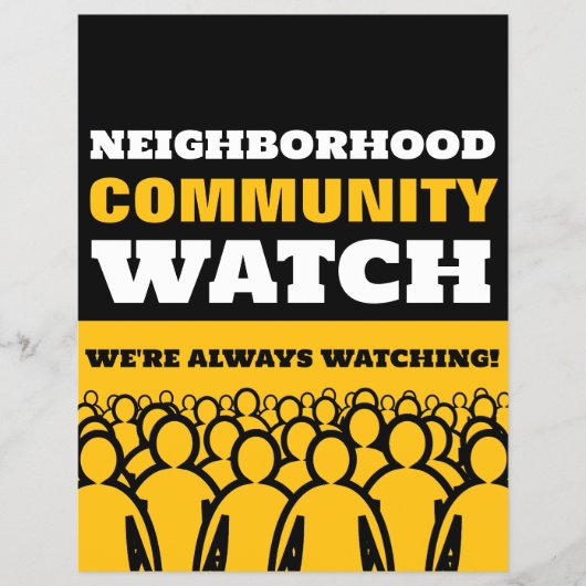 群集デザイン、Neighborhood Watch Community 警告's チラシ (正面)