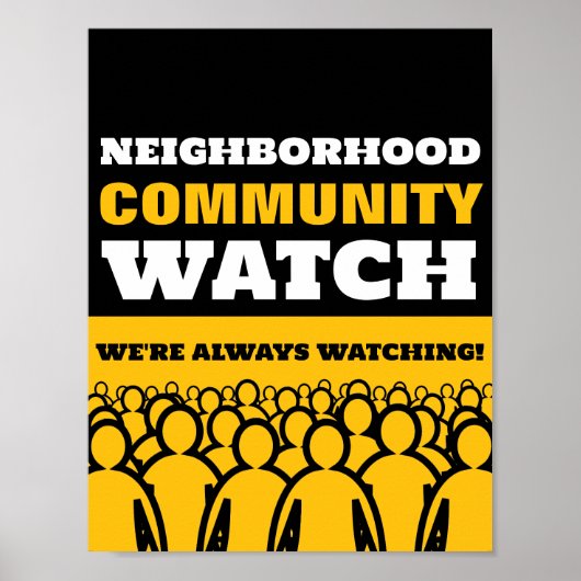 群集デザイン、Neighborhood Watch Community 警告's ポスター (正面)