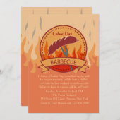 群集プレジャーバーベキュー招待状 招待状 (正面/裏面)