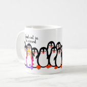 群集ペンギンの中で目立つ コーヒーマグカップ (正面左)
