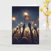 群集祝の7月4日 カード (黄色い花)