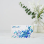 群青色ユリの名刺 名刺 (スタンド正面)