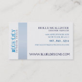 群青色ユリの名刺 名刺 (裏面)