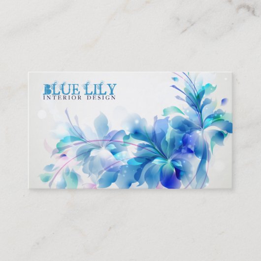 群青色ユリの名刺 名刺 (正面)