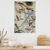 群鳥図,中住道雲，バードズ(詳細)，中角道運 ポスター (キッチン)