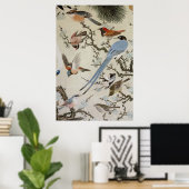 群鳥図,中住道雲，バードズ(詳細)，中角道運 ポスター (ホームオフィス)