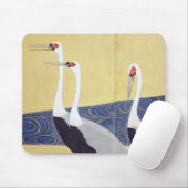 群鶴図屏風(部分)、其一クレーン(詳細)、キイツ マウスパッド (マウス)