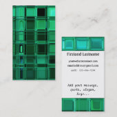 羨望緑パターンモザイク・タイルの芸術 名刺 (正面/裏面)