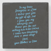 義おもしろい理の娘に義親愛理の娘 ストーンコースター (正面)