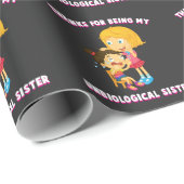 義おもしろい理姉妹への家族贈り物 ラッピングペーパー (ロールコーナー)