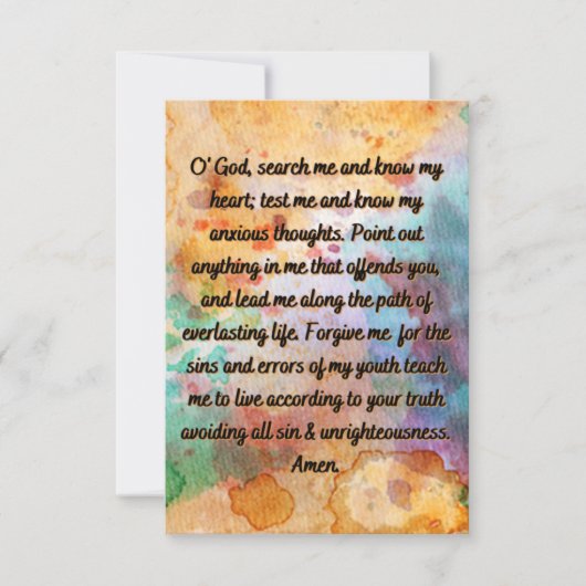 義のための祈りの言葉2フラットグリーティングカード カード (正面)