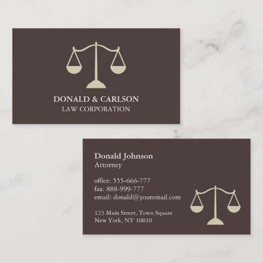 義モダン務弁護士名刺作成 名刺 (正面/裏面)