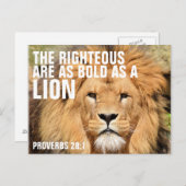 義人はライオンのように大胆だ ポストカード (正面/裏面)