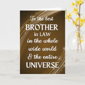 義兄のために父の日の宇宙テーマ カード (黄色い花)