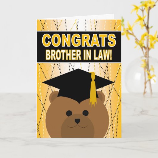 義兄の卒業祝い カード (黄色い花)