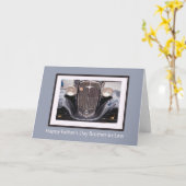 義兄の父の日の車クラシック カード (黄色い花)