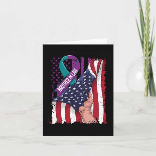 義兄の自殺を悼んで 米国 自殺予防意識  カード (正面)