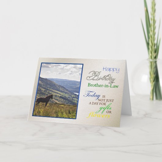 義兄の馬の誕生日カード。 カード (正面)