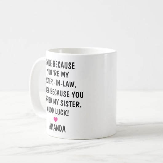 義兄への贈与 |義理の兄弟ギフト コーヒーマグカップ (正面左)