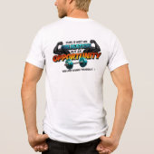 義務ではなくチャンス ジムの引用 トライブレンドTシャツ (裏面)