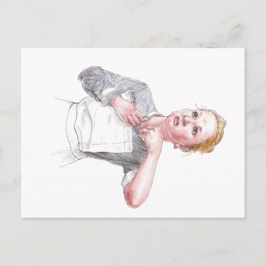 義務のために服を着ているミドルセックスの病院のナース ポストカード (正面)