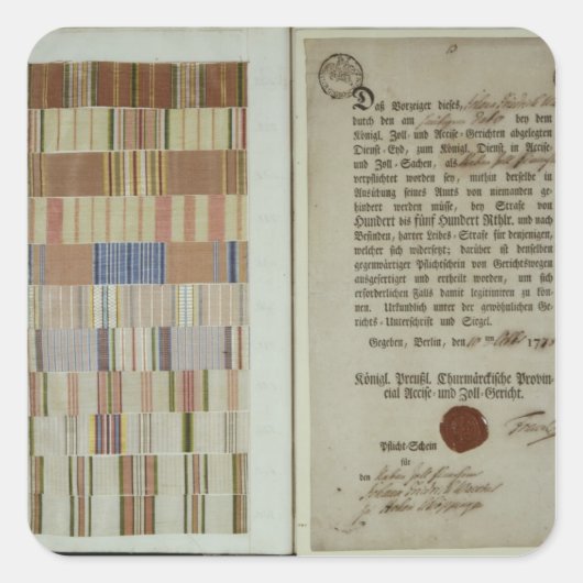 義務のキャンペーンリボンそして記録 スクエアシール (正面)