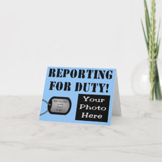 義務の軍の誕生の発表のための報告 案内状