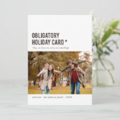 義務的なホリデーカーおもしろいド休日のフォトカード シーズンカード (スタンド正面)