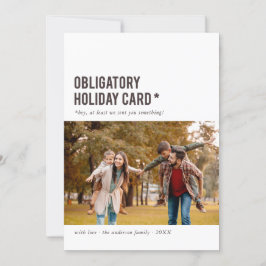 義務的なホリデーカーおもしろいド休日のフォトカード シーズンカード