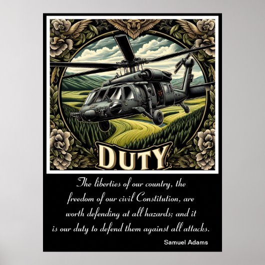 義務: 緑の丘を超えて ポスター (正面)