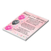 義女詩 – 21歳の誕生日 ノートパッド (回転)