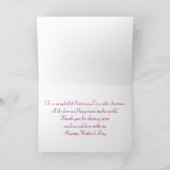 義妹に幸せな母の日さくらんぼの花 カード (内部)