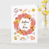 義妹の母の日のフローラ平和と愛 カード (黄色い花)