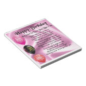 義妹の詩 – ハッピーバースデーデザイン ノートパッド (アングル)