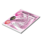 義妹の詩 – ハッピーバースデーデザイン ノートパッド (回転)