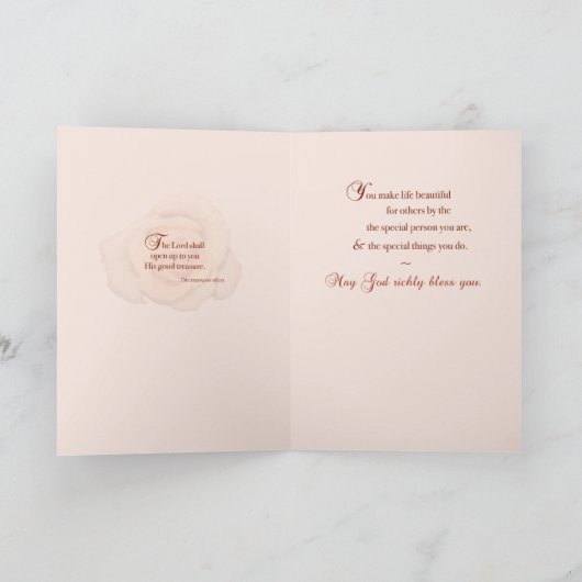 義妹バラ宗教誕生日 カード (内部)