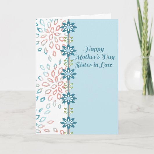 義姉の花つき母の日用カード カード (正面)