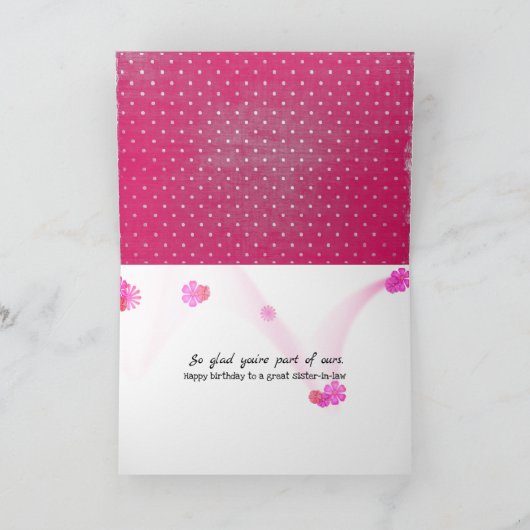 義姉の誕生日水玉模様 カード (内部)