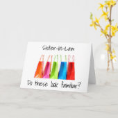 義姉ショッピングセラピー用誕生日 カード (黄色い花)