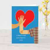 義手の義手を父に祝って カード (黄色い花)