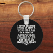 義母から義父の男の子の男性へ息子 キーホルダー (正面)