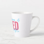 義母が愛する…ピンクターコイズ パーソナライズされた カフェラテマグ (右)