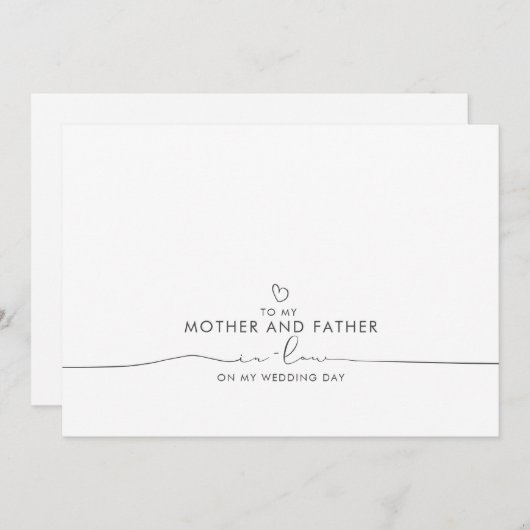 義母と義父のメッセージ結婚に (正面/裏面)