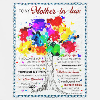 義母に娘の愛を フリースブランケット