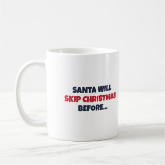 義母のためのクリスマス前サンタスキップマグ コーヒーマグカップ