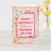 義母のため、技術のバースデー・カード カード (黄色い花)